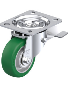 L-ALST 80K-ST poliuretano pasukamas ratukas su stabdžiais