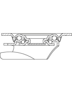 L-ALTH 100K-AS-FS antistatinis poliuretaninis ratukas 100 mm 2