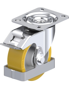 Poliuretano pasukamas ratukas su stabdžiais L-ALTH