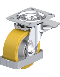 Poliuretano pasukamas ratukas su stabdžiais L-ALTH