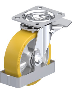 Poliuretano pasukamas ratukas su stabdžiais L-ALTH