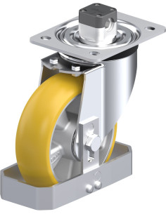 Poliuretano pasukamas ratukas su stabdžiais L-ALTH