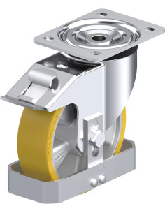 Poliuretano ratukas L-ALTH 160K-FI-FS su stabdžiais