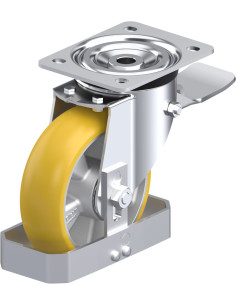 Poliuretano pasukamas ratukas su stabdžiais L-ALTH