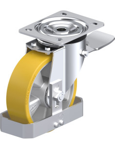 Poliuretano pasukamas ratukas su stabdžiais L-ALTH