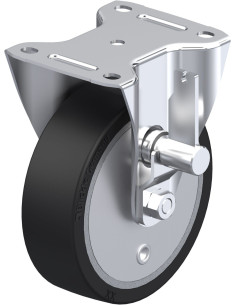 B-GEV 160K-TB fiksuotas ratukas su guminėmis padangomis