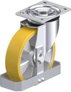 Poliuretano pasukamas ratukas L-ALTH 180K-FS, 180 mm