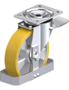 Poliuretano ratukas L-ALTH 180K-ST-FS su stabdžiais