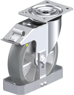 Poliuretano pasukamas ratukas su stabdžiais L-ALTH