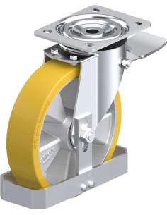 Poliuretano pasukamas ratukas su stabdžiais L-ALTH