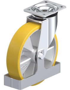 Poliuretano pasukamas ratukas L-ALTH 250K-3-FS, 250 mm