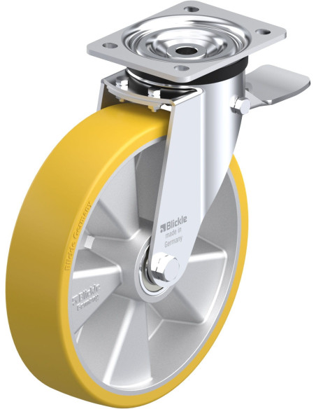 Poliuretano ratukas L-ALTH 250K-3-ST su stabdžiais