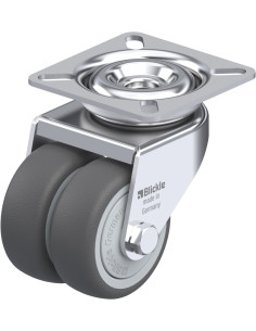 LDA-PATH 50KF - Dvigubas pasukamas poliuretano ratukas