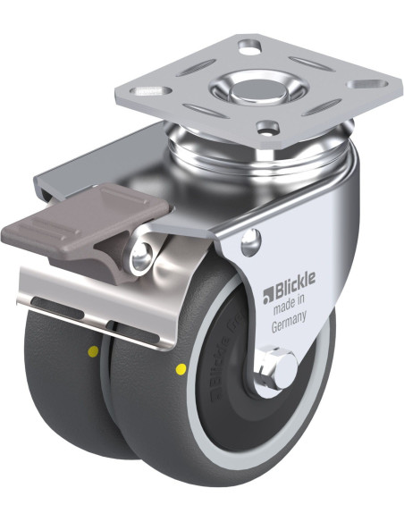 LDA-PATH 75KF-FI-ELS antistatinis dvigubas pasukamas ratukas