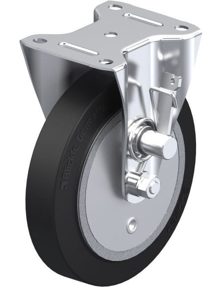 B-GEV 200K-TMR fiksuotas ratukas su guma 200x50 mm