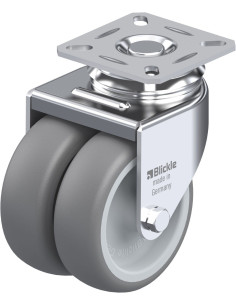 LDA-TPA 75G dvigubas pasukamas ratukas 75 mm