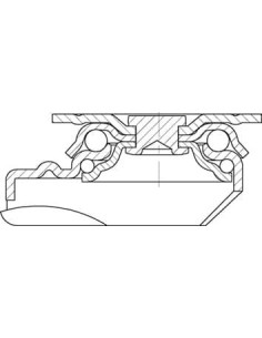 LDA-TPA 75G dvigubas pasukamas ratukas 75 mm 2