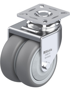 LDA-TPA 75KF dvigubas pasukamas ratukas 75 mm guma