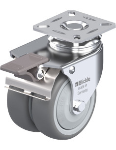 LDA-TPA 75KF-FI Dvigubas pasukamas ratukas 75 mm