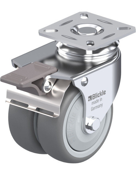 LDA-TPA 75KF-FI Dvigubas pasukamas ratukas 75 mm