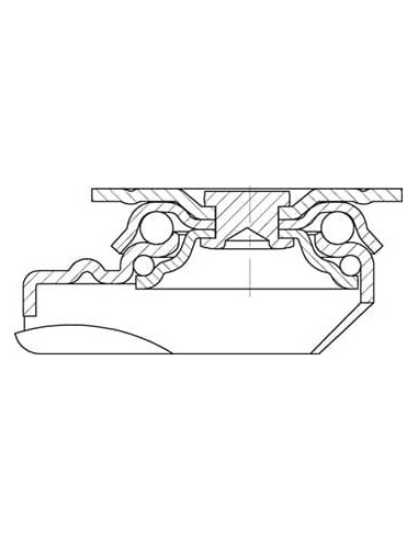 LDA-VPA 75K dvigubas pasukamas ratukas 75mm