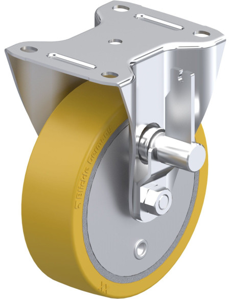 B-GTH 160K-TB fiksuotas ratukas, poliuretanas, 160 mm