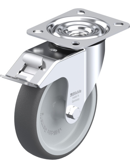 LE-PATH 125G-FI poliuretano ratukas su stabdžiais