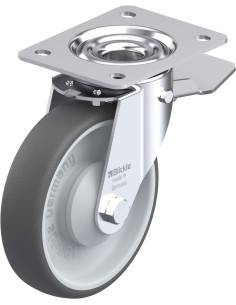 LE-PATH 160KA-ST poliuretano pasukamas ratukas su stabdžiais