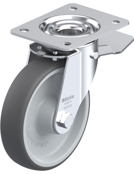 LE-PATH 160R-ST poliuretano ratukas su stabdžiais