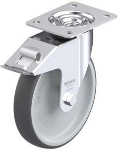 LE-PATH 200G-FI poliuretano ratukas su stabdžiais, 200 mm