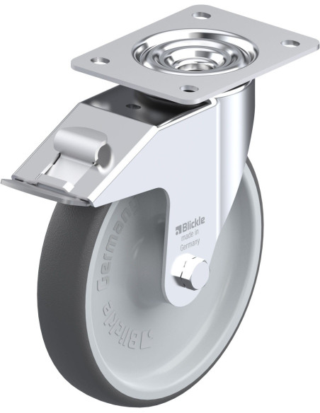 LE-PATH 200R-FI poliuretano ratukas su stabdžiais