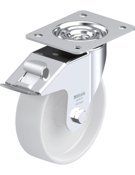 LE-PO 160G-FI Sintetinis pasukamas ratukas su stabdžiais