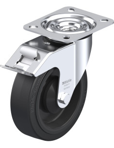 LE-POEV 125KA-FI pasukamas ratukas su stabdžiais, 125 mm