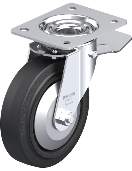 LE-POEV 160XR-ST-FA pasukamas ratukas su stabdžiais, 160 mm